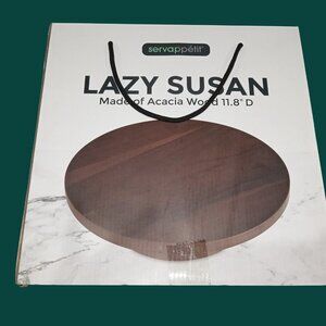 New Servappetit Acacia Wood Lazy Susan
